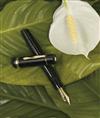 Montblanc L139G black celluloid with flat middle cap band stamped ""Montblanc Meisterstück.""